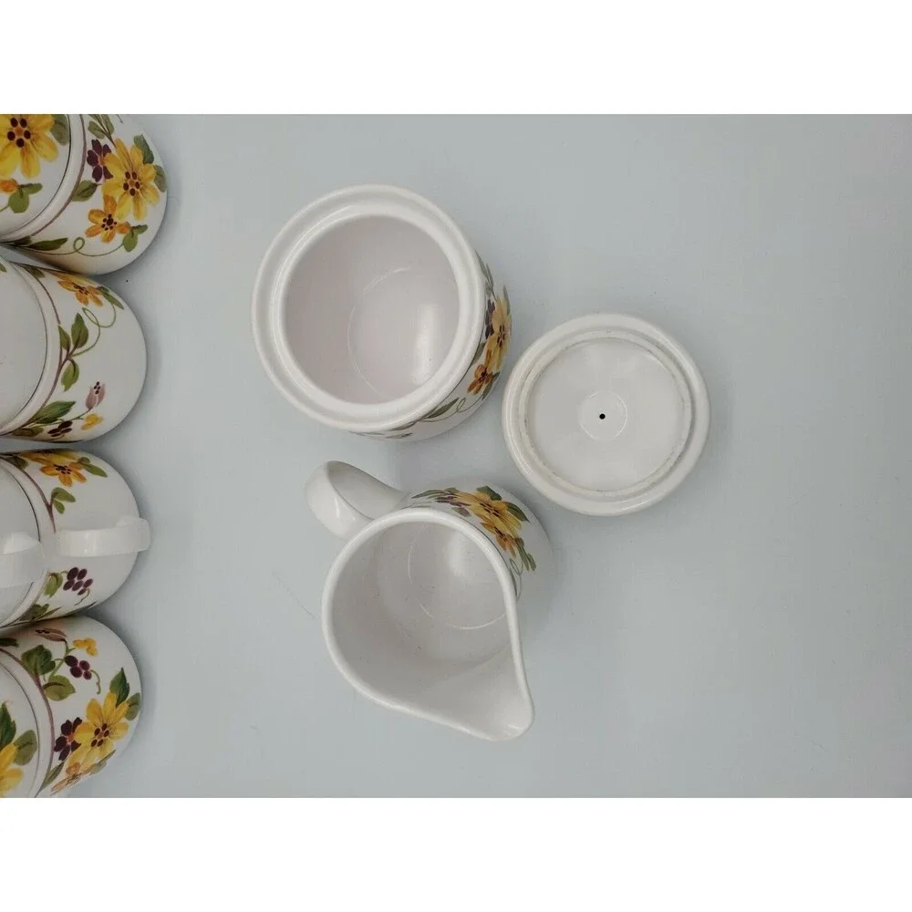Berredin Noritake Progression China  Japan Coffee Set 8 Cups, Cream & Sugar NICE